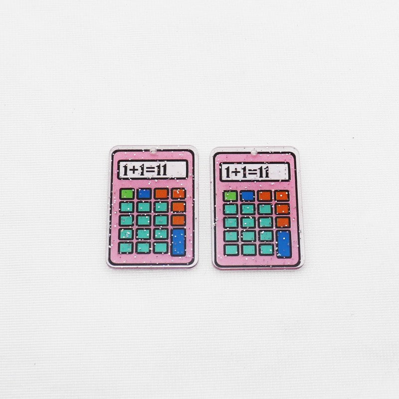 Wholesale 10pcs Back To School Theme Glitter Accessories FlatBack